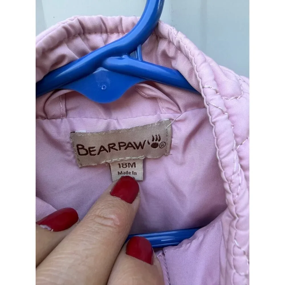 BearPaw Pink Quilted Vest Size 18 Months